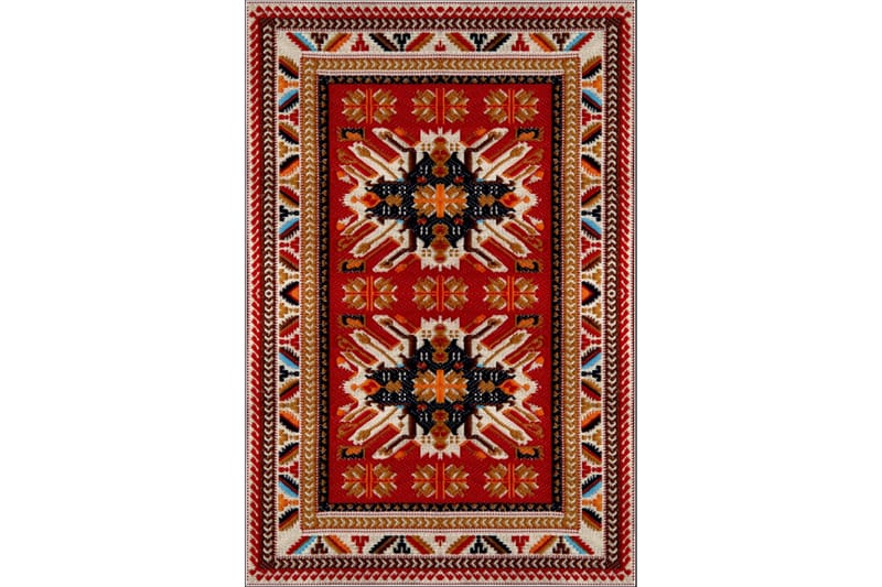 Homefesto Tæppe 100x300 cm - Flerfarvet/Velour - Tekstiler - Tæpper - Orientalske tæpper