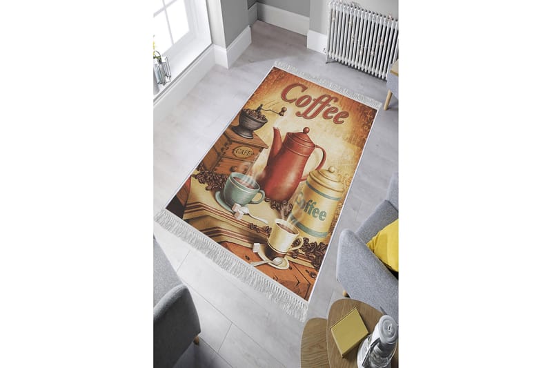 Homefesto Tæppe 100x300 cm - Flerfarvet/Velour - Tekstiler - Tæpper - Orientalske tæpper