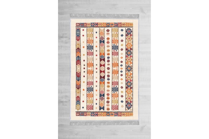 Homefesto Tæppe 100x300 cm - Multifarvet/Fløjl - Tekstiler - Tæpper - Orientalske tæpper