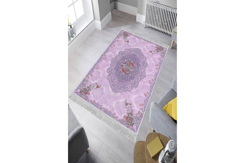 Homefesto Tæppe 100x300 cm - Multifarvet/Fløjl - Tekstiler - Tæpper - Orientalske tæpper