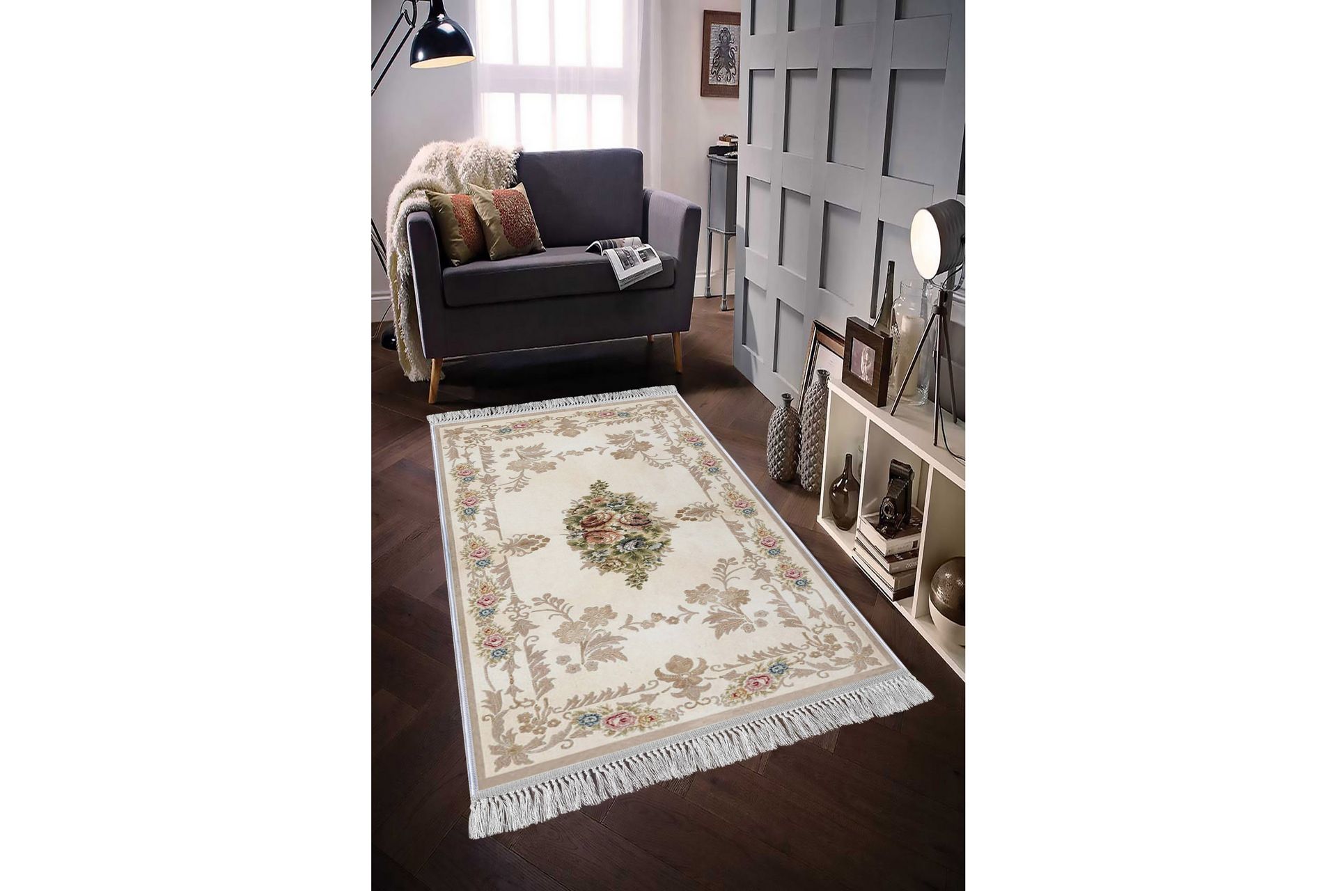 Homefesto Tæppe 100x300 cm - Multifarvet/Fløjl - Tekstiler - Tæpper - Orientalske tæpper