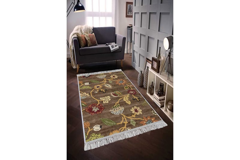 Homefesto Tæppe 100x300 cm - Multifarvet/Fløjl - Tekstiler - Tæpper - Orientalske tæpper