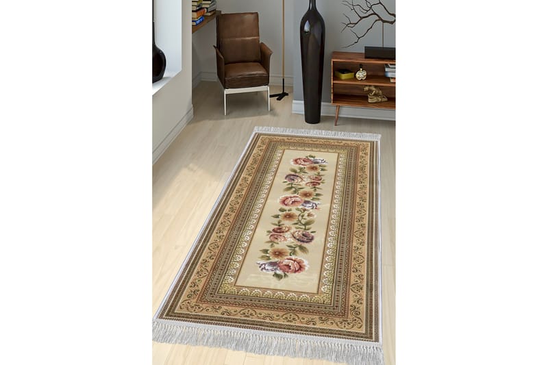 Homefesto Tæppe 100x300 cm - Multifarvet/Fløjl - Tekstiler - Tæpper - Orientalske tæpper