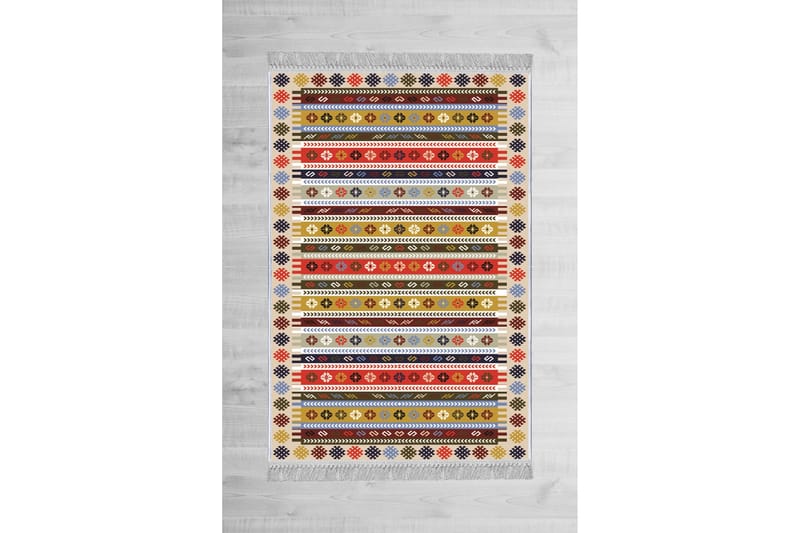 Homefesto Tæppe 100x300 cm, Multifarvet/Fløjl
