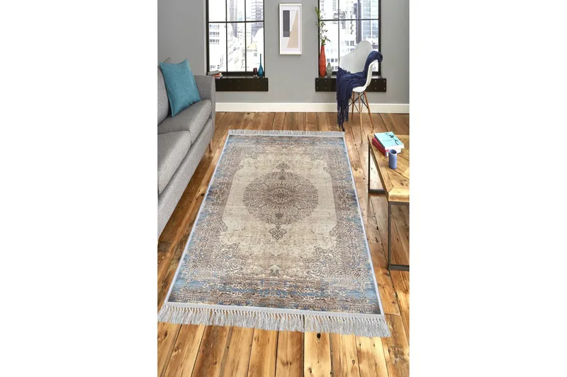 Homefesto Tæppe 100x300 cm, Multifarvet/Fløjl