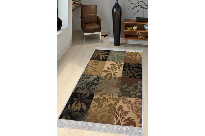 Homefesto Tæppe 100x300 cm - Multifarvet/Fløjl - Tekstiler - Tæpper - Orientalske tæpper