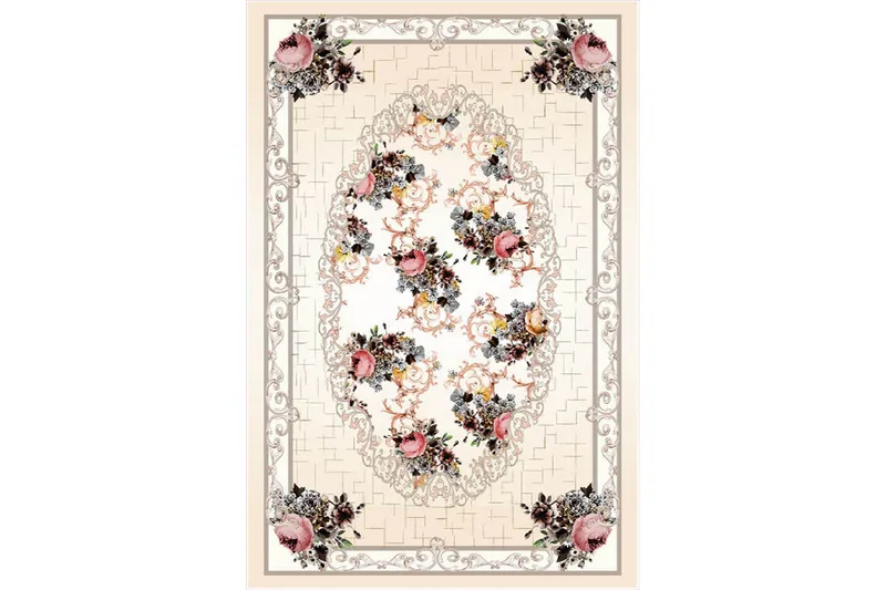 Homefesto Tæppe 100x300 cm - Multifarvet/Fløjl - Tekstiler - Tæpper - Orientalske tæpper