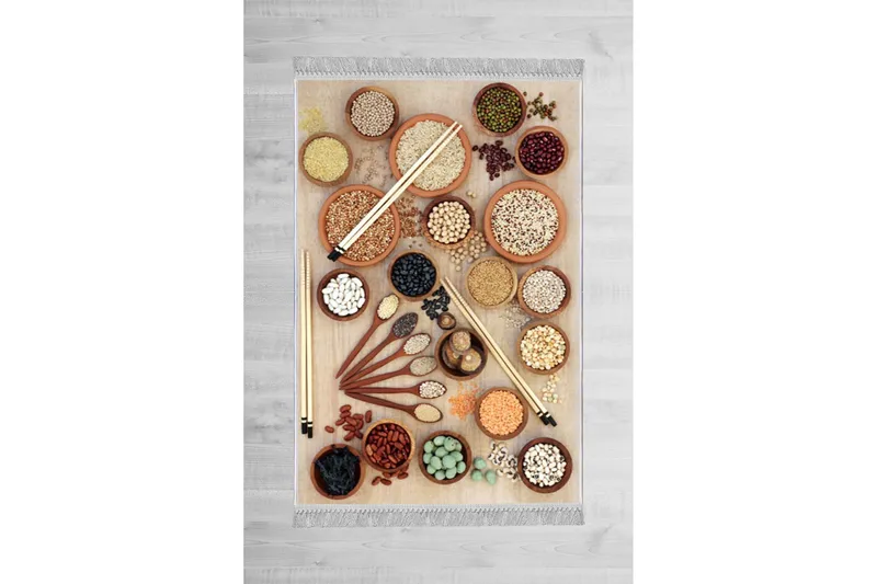 Homefesto Tæppe 120x180 cm, Flerfarvet/Velour