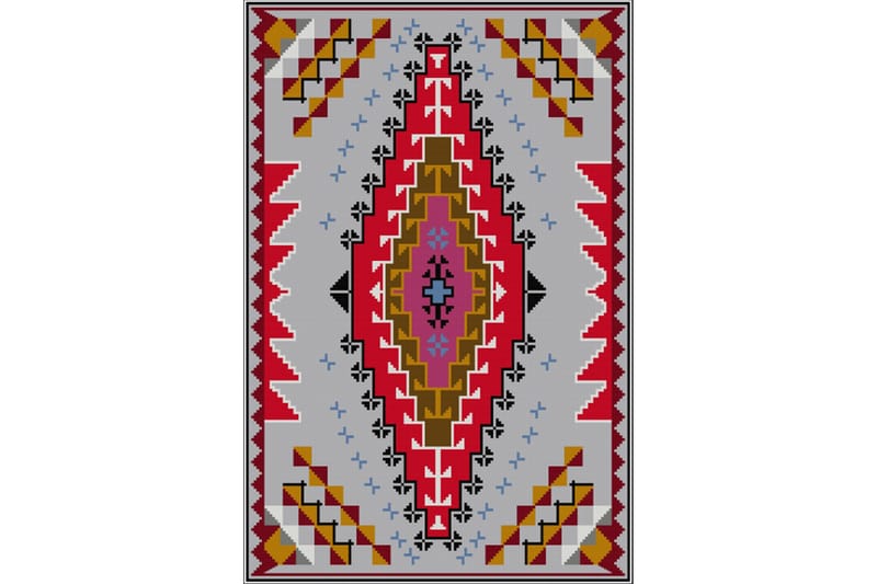Homefesto Tæppe 120x180 cm - Multifarvet/Fløjl - Tekstiler - Tæpper - Orientalske tæpper