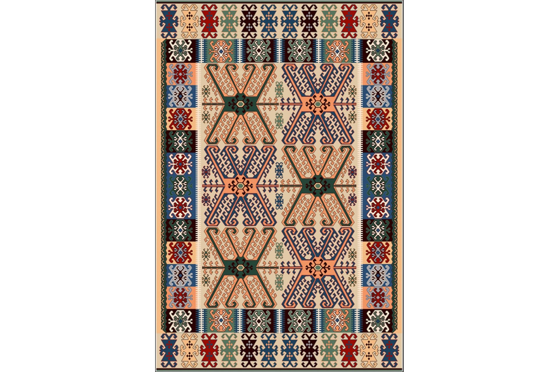 Homefesto Tæppe 120x180 cm - Multifarvet/Fløjl - Tekstiler - Tæpper - Orientalske tæpper