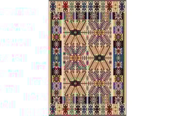 Homefesto Tæppe 120x180 cm - Multifarvet/Fløjl - Tekstiler - Tæpper - Orientalske tæpper