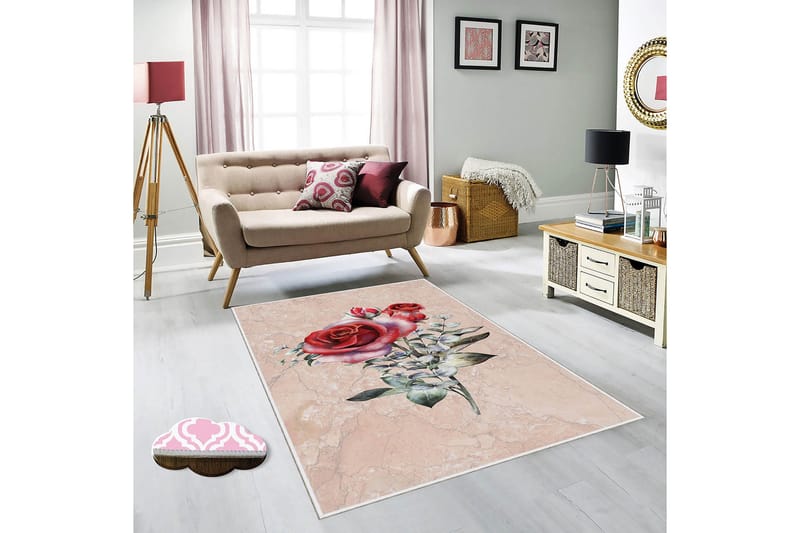 Homefesto Tæppe 140x220 cm - Flerfarvet - Tekstiler - Tæpper - Orientalske tæpper