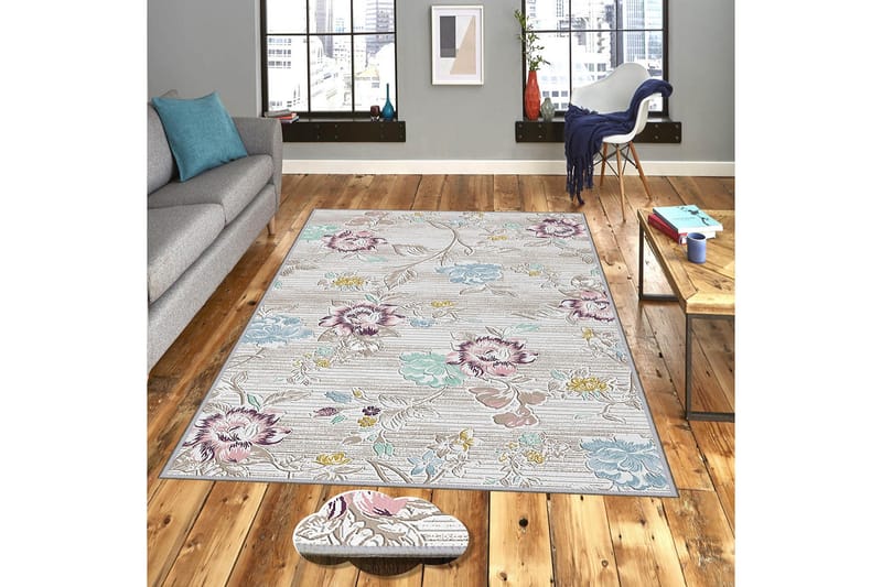 Homefesto Tæppe 140x220 cm - Flerfarvet - Tekstiler - Tæpper - Orientalske tæpper