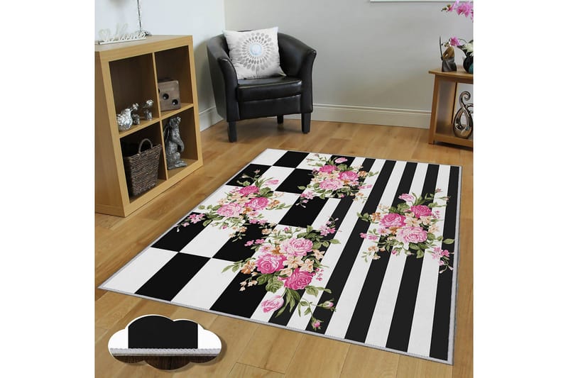 Homefesto Tæppe 140x220 cm - Flerfarvet - Tekstiler - Tæpper - Orientalske tæpper