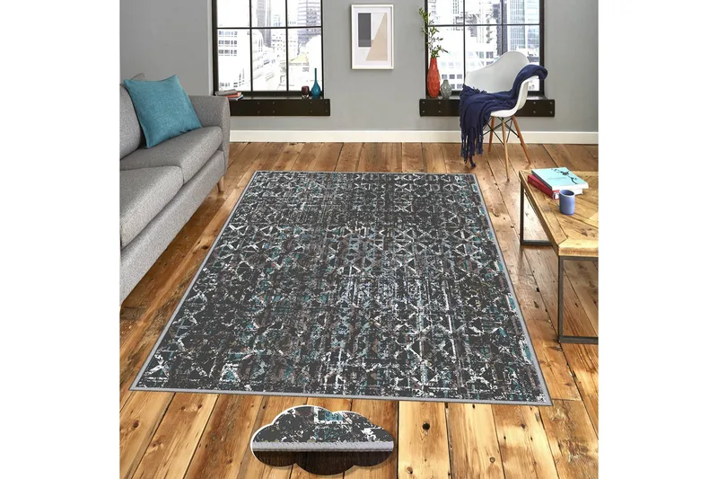 Homefesto Tæppe 140x220 cm - Flerfarvet - Tekstiler - Tæpper - Orientalske tæpper