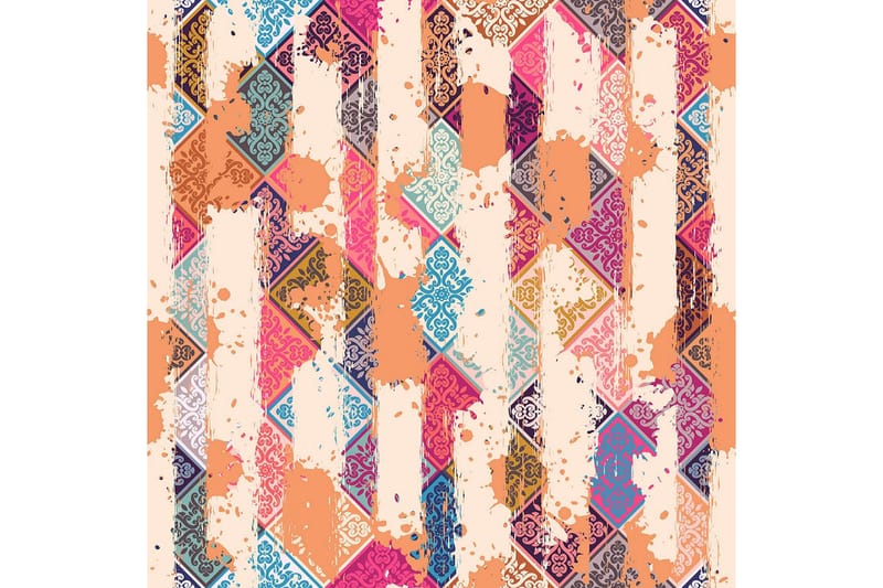 Homefesto Tæppe 140x220 cm - Flerfarvet - Tekstiler - Tæpper - Orientalske tæpper