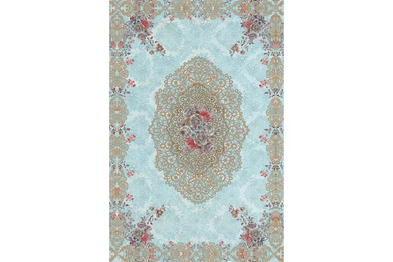Homefesto Tæppe 140x220 cm - Flerfarvet/Velour - Tekstiler - Tæpper - Orientalske tæpper