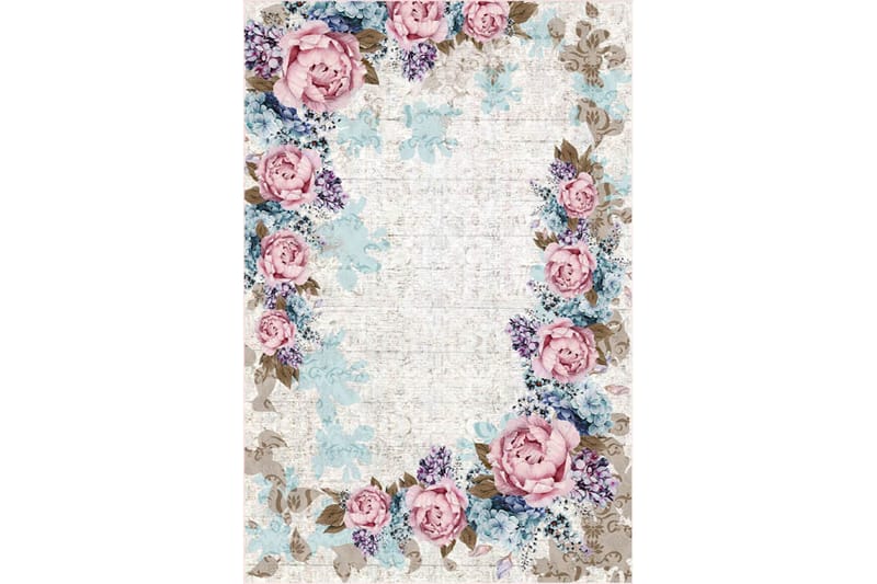 Homefesto Tæppe 140x220 cm - Flerfarvet/Velour - Tekstiler - Tæpper - Orientalske tæpper