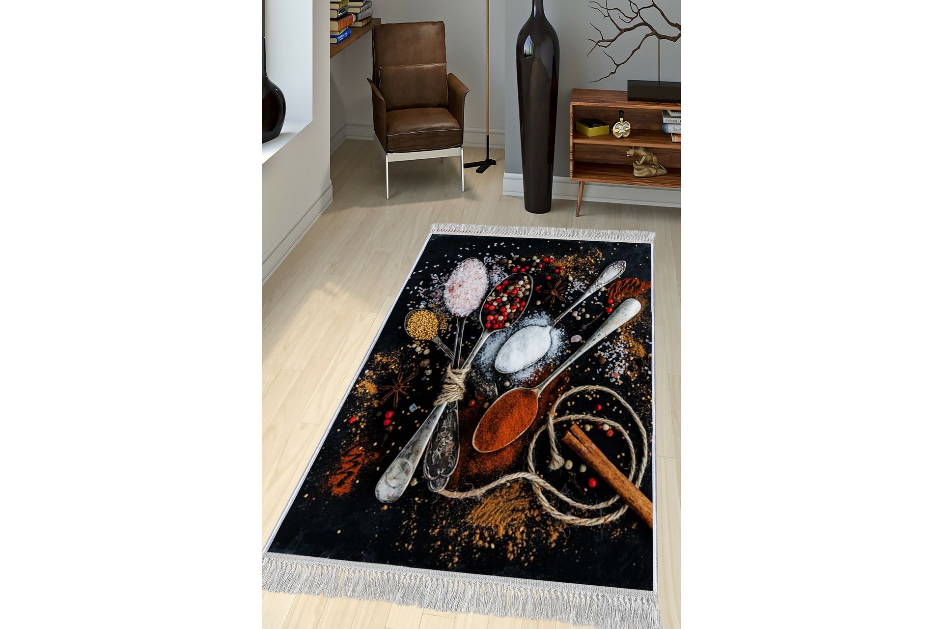 Homefesto Tæppe 140x220 cm - Multifarvet/Fløjl - Tekstiler - Tæpper - Orientalske tæpper