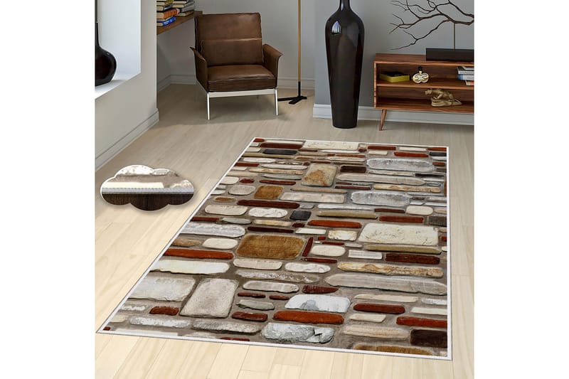 Homefesto Tæppe 160x230 cm - Flerfarvet - Tekstiler - Tæpper - Orientalske tæpper