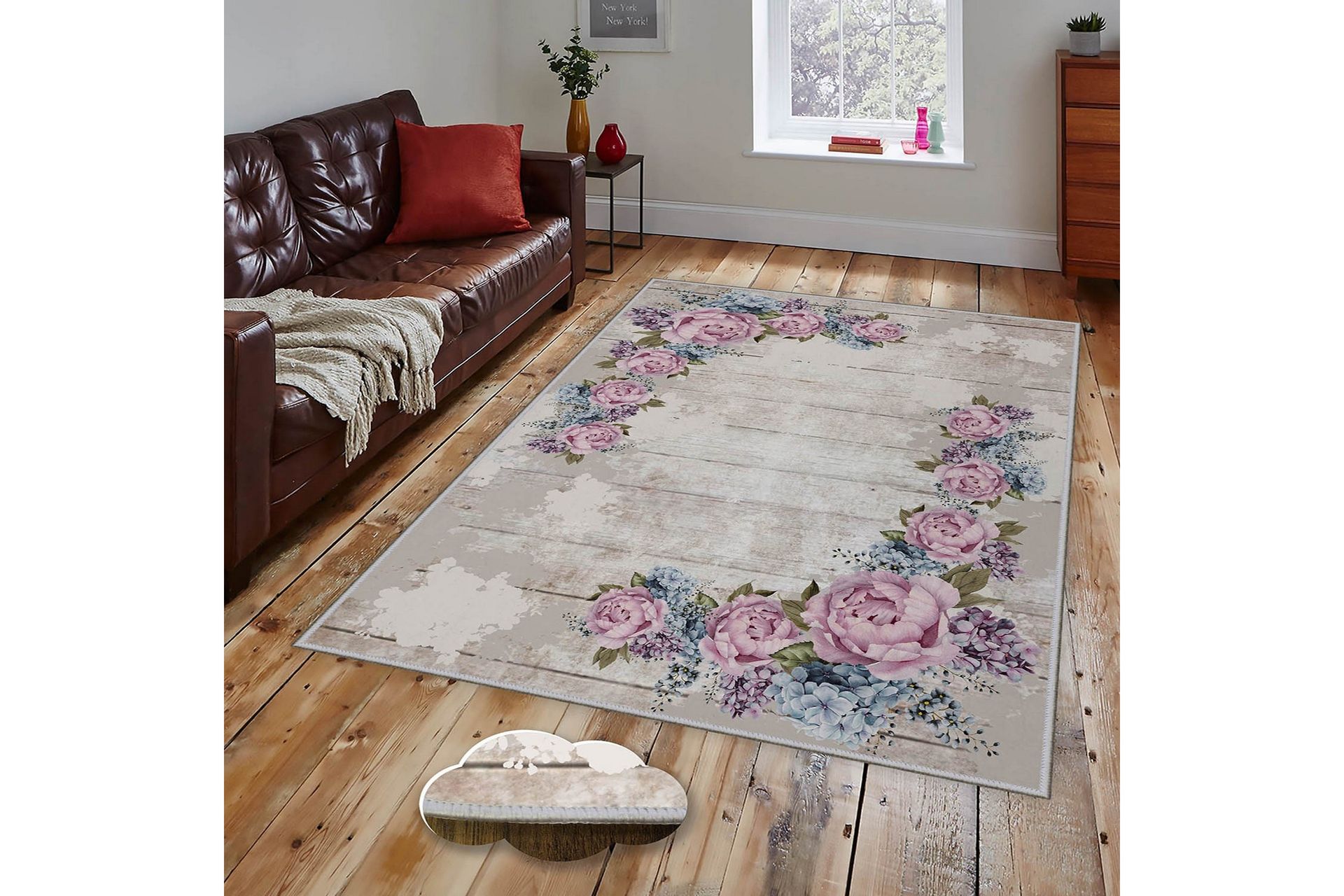 Homefesto Tæppe 160x230 cm - Flerfarvet - Tekstiler - Tæpper - Orientalske tæpper