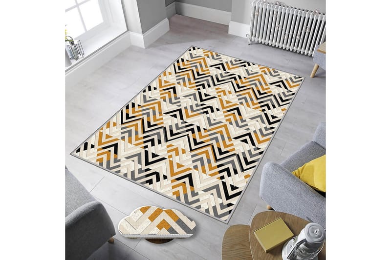 Homefesto Tæppe 160x230 cm - Flerfarvet - Tekstiler - Tæpper - Orientalske tæpper