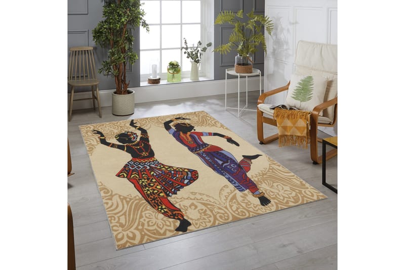 Homefesto Tæppe 160x230 cm - Flerfarvet - Tekstiler - Tæpper - Orientalske tæpper