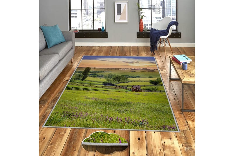 Homefesto Tæppe 160x230 cm - Flerfarvet - Tekstiler - Tæpper - Orientalske tæpper