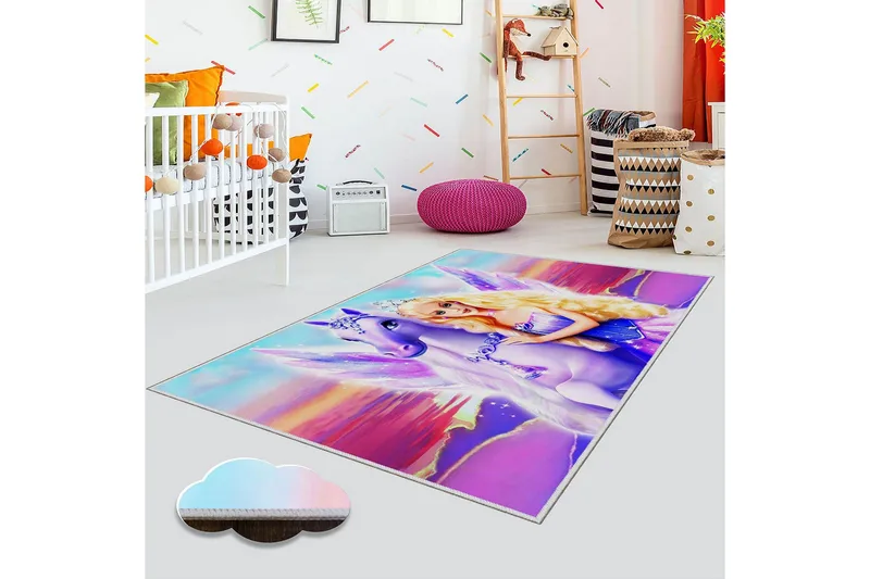 Homefesto Tæppe 160x230 cm - Flerfarvet - Tekstiler - Tæpper - Orientalske tæpper