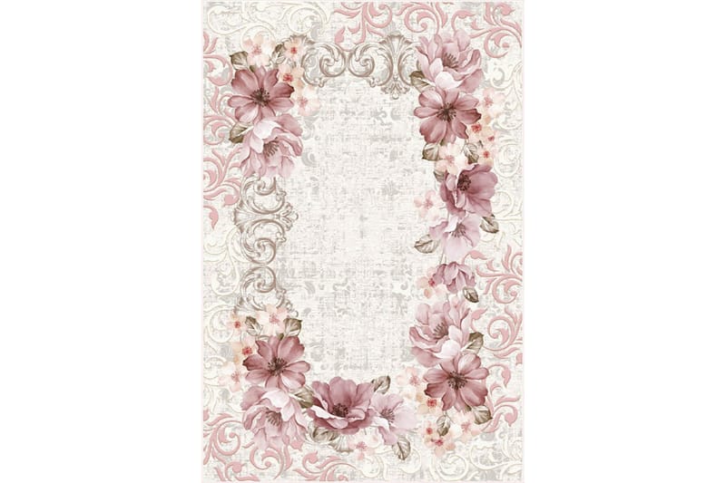 Homefesto Tæppe 160x230 cm - Flerfarvet/Velour - Tekstiler - Tæpper - Orientalske tæpper
