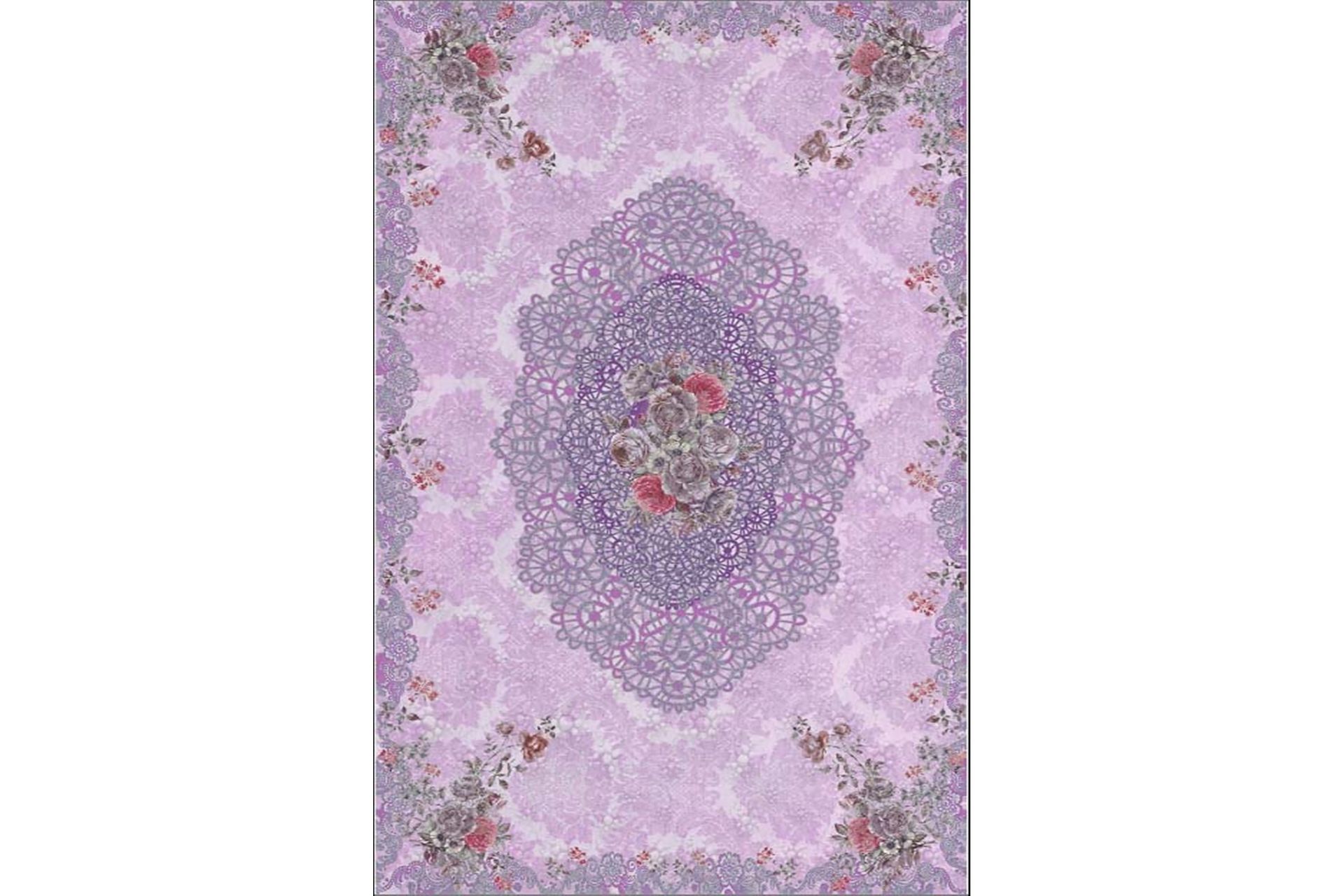 Homefesto Tæppe 160x230 cm - Flerfarvet/Velour - Tekstiler - Tæpper - Orientalske tæpper
