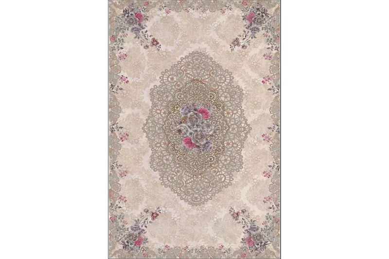 Homefesto Tæppe 160x230 cm - Flerfarvet/Velour - Tekstiler - Tæpper - Orientalske tæpper