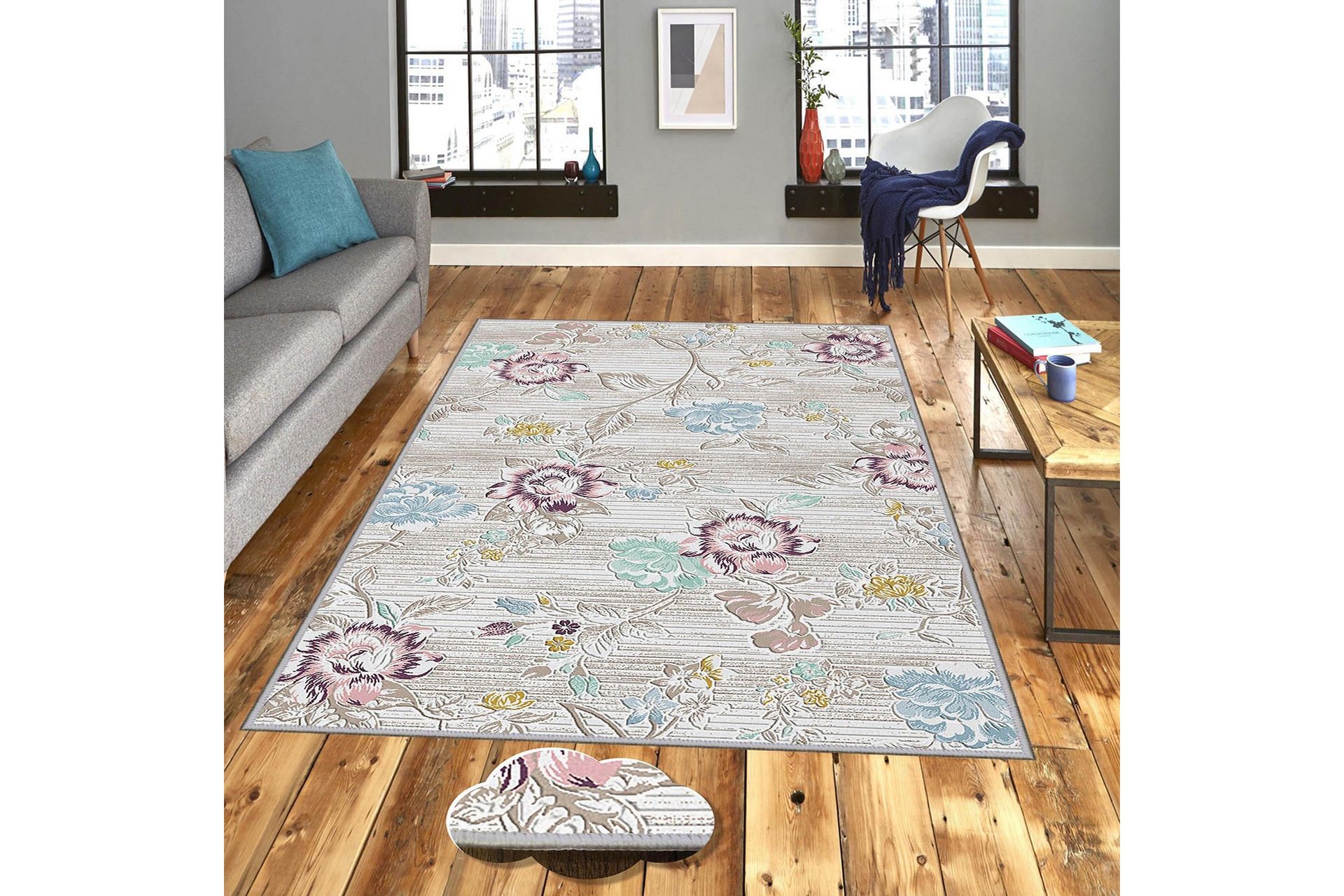 Homefesto Tæppe 160x230 cm - Multifarvet - Tekstiler - Tæpper - Orientalske tæpper
