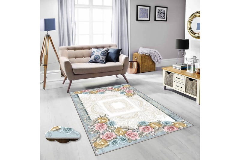 Homefesto Tæppe 80x120 cm - Flerfarvet - Tekstiler - Tæpper - Orientalske tæpper