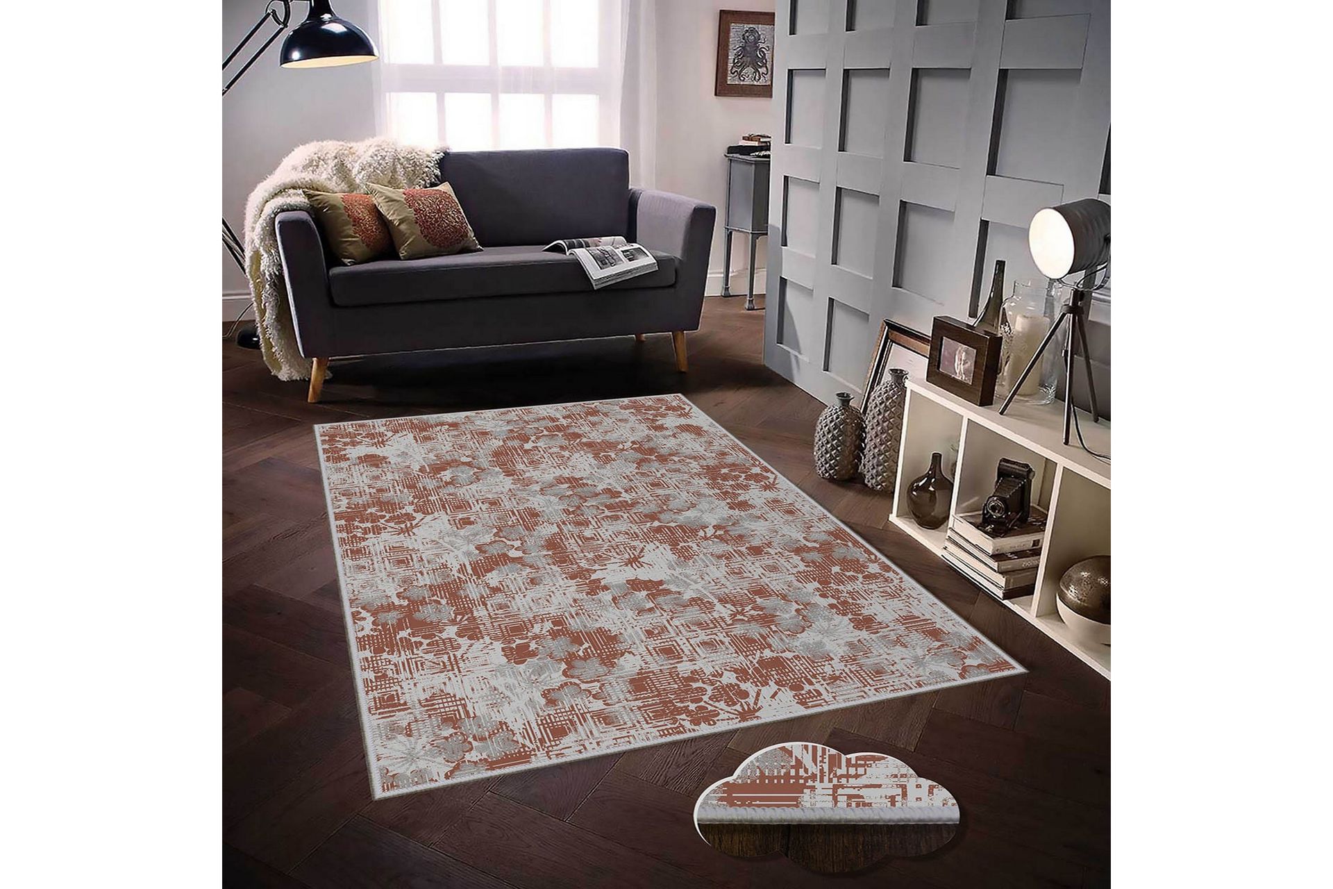 Homefesto Tæppe 80x120 cm - Flerfarvet - Tekstiler - Tæpper - Orientalske tæpper