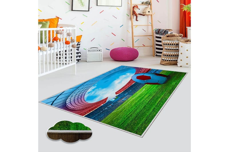 Homefesto Tæppe 80x120 cm - Flerfarvet - Tekstiler - Tæpper - Orientalske tæpper