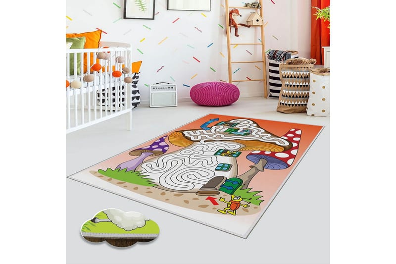 Homefesto Tæppe 80x120 cm, Flerfarvet