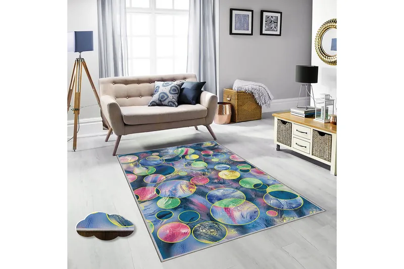 Homefesto Tæppe 80x120 cm, Flerfarvet