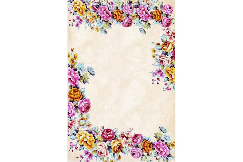 Homefesto Tæppe 80x120 cm - Flerfarvet/Velour - Tekstiler - Tæpper - Orientalske tæpper