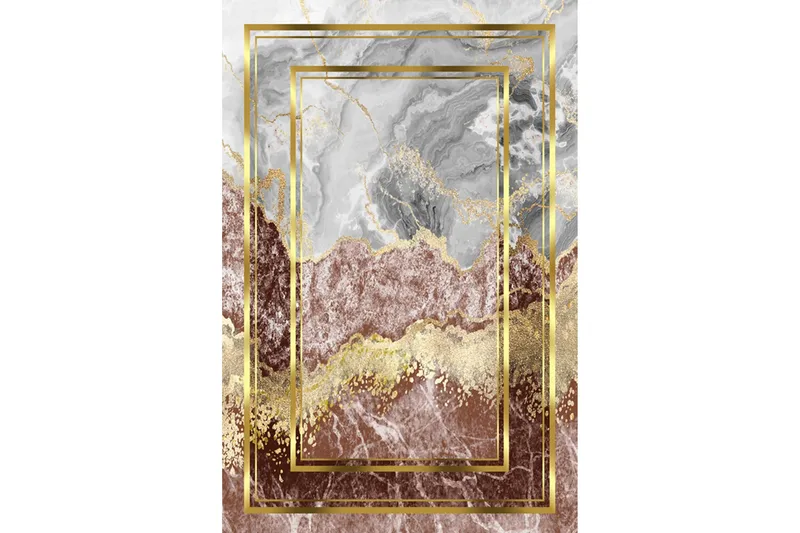 Homefesto Tæppe 80x120 cm - Flerfarvet/Velour - Tekstiler - Tæpper - Orientalske tæpper