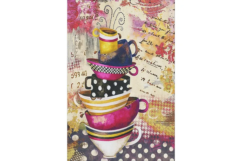 Homefesto Tæppe 80x120 cm, Flerfarvet/Velour