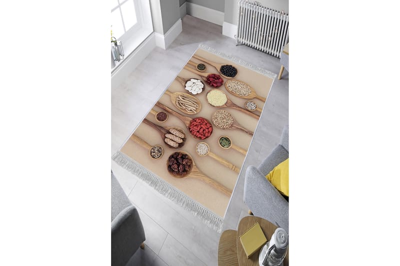 Homefesto Tæppe 80x120 cm - Flerfarvet/Velour - Tekstiler - Tæpper - Orientalske tæpper