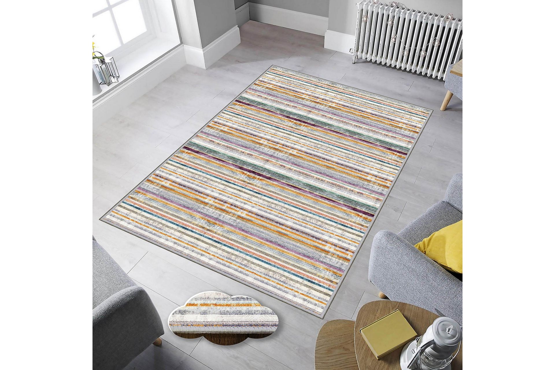 Homefesto Tæppe 80x120 cm - Multifarvet - Tekstiler - Tæpper - Orientalske tæpper