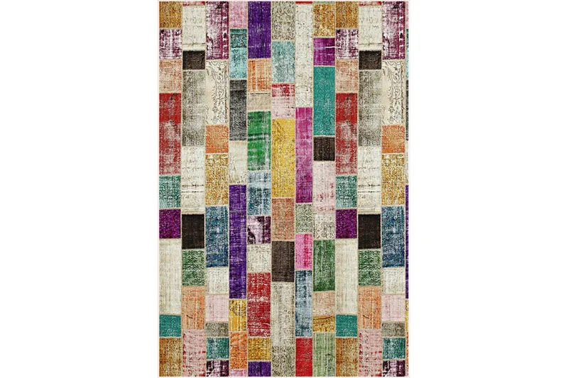 Homefesto Tæppe 80x120 cm, Multifarvet/Fløjl