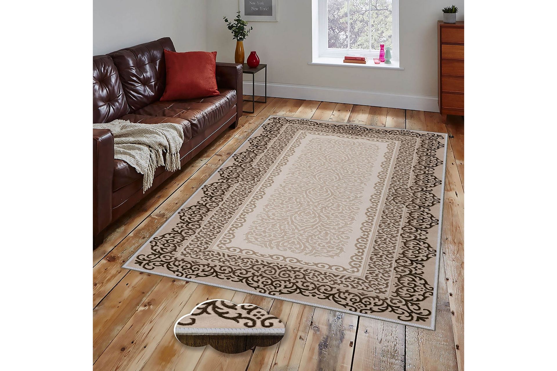 Homefesto Tæppe 80x150 cm - Flerfarvet - Tekstiler - Tæpper - Orientalske tæpper