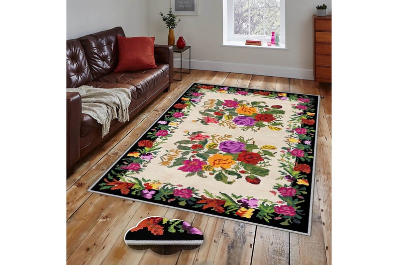 Homefesto Tæppe 80x150 cm - Flerfarvet - Tekstiler - Tæpper - Orientalske tæpper