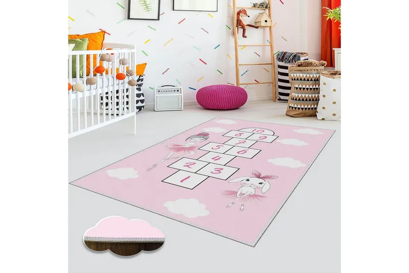 Homefesto Tæppe 80x150 cm - Flerfarvet - Tekstiler - Tæpper - Orientalske tæpper