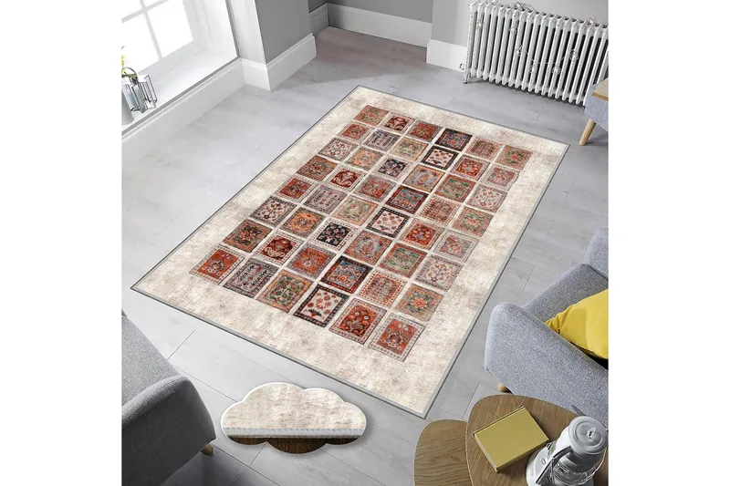 Homefesto Tæppe 80x150 cm - Flerfarvet - Tekstiler - Tæpper - Orientalske tæpper