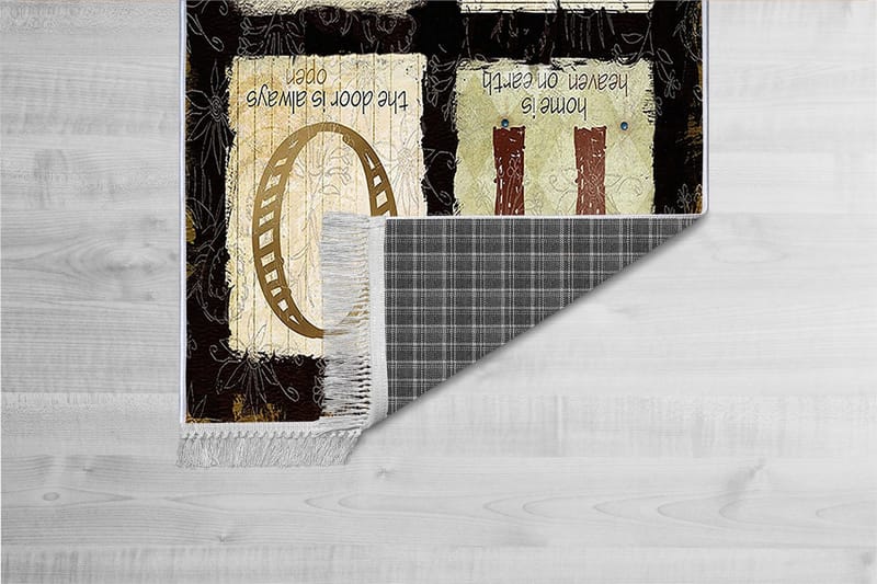 Homefesto Tæppe 80x150 cm - Flerfarvet/Velour - Tekstiler - Tæpper - Orientalske tæpper