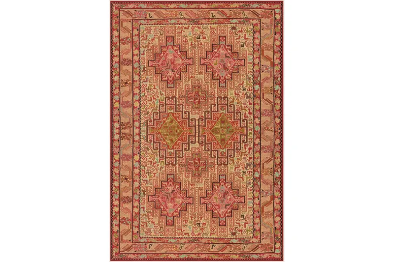 Homefesto Tæppe 80x150 cm - Flerfarvet/Velour - Tekstiler - Tæpper - Orientalske tæpper